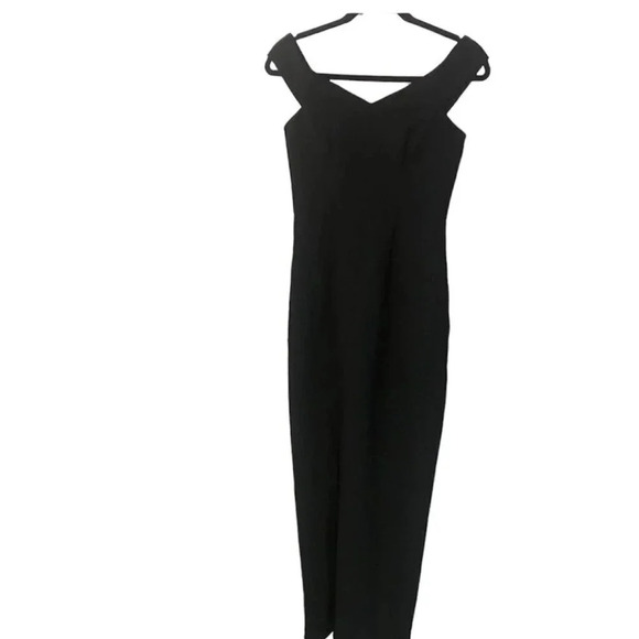 Bariano Australia Off Shoulder Formal Sheath Evening Dress Black Size S NWT - Picture 1 of 14